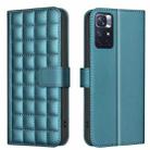 For Redmi Note 11 / Note 11S Square Texture Leather Phone Case(Green) - 1