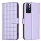 For Redmi Note 11 / Note 11S Square Texture Leather Phone Case(Purple) - 1