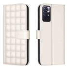 For Redmi Note 11 / Note 11S Square Texture Leather Phone Case(Beige) - 1