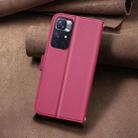 For Redmi Note 11 / Note 11S Square Texture Leather Phone Case(Red) - 3