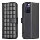 For Redmi Note 11 / Note 11S Square Texture Leather Phone Case(Black) - 1
