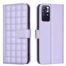 For Redmi Note 12S Global Square Texture Leather Phone Case(Purple) - 1