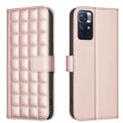 For Redmi Note 12S Global Square Texture Leather Phone Case(Rose Gold) - 1