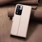 For Redmi Note 11 Pro 5G / 4G Global Square Texture Leather Phone Case(Rose Gold) - 3