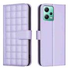 For Redmi Note 12 5G Global / Xiaomi Poco X5 Square Texture Leather Phone Case(Purple) - 1