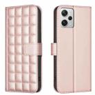 For Redmi Note 12 Pro+ Global Square Texture Leather Phone Case(Rose Gold) - 1