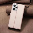 For Redmi Note 12 Pro+ Global Square Texture Leather Phone Case(Rose Gold) - 3