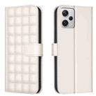 For Redmi Note 12 Pro+ Global Square Texture Leather Phone Case(Beige) - 1