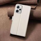 For Redmi Note 12 Pro+ Global Square Texture Leather Phone Case(Beige) - 3