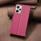 For Redmi Note 12 Pro+ Global Square Texture Leather Phone Case(Red) - 3