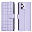 For Redmi Note 12 Pro Global Square Texture Leather Phone Case(Purple) - 1