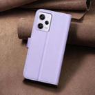 For Redmi Note 12 Pro Global Square Texture Leather Phone Case(Purple) - 3