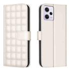 For Redmi Note 12 Pro Global Square Texture Leather Phone Case(Beige) - 1