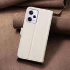 For Redmi Note 12 Pro Global Square Texture Leather Phone Case(Beige) - 3