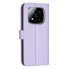 For Redmi Note 14 Pro 4G Square Texture Leather Phone Case(Purple) - 3