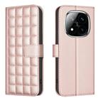 For Redmi Note 14 Pro 4G Square Texture Leather Phone Case(Rose Gold) - 1