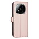 For Redmi Note 14 Pro 4G Square Texture Leather Phone Case(Rose Gold) - 3