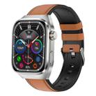 TK16 2.04 inch LCD Screen Leather Strap Smart Watch Supports Health Monitoring(Brown) - 1