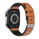 TK16 2.04 inch LCD Screen Leather Strap Smart Watch Supports Health Monitoring(Brown) - 3