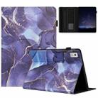For Lenovo Tab M9 TB-310FU Marble Litchi Leather Smart Tablet Case(Grey) - 1