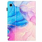 For Lenovo Tab M10 Plus 3rd Gen Marble Litchi Leather Smart Tablet Case(Pink Blue) - 3