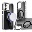 For iPhone 11 Magsafe Dual-Color Transparent Black Full Coverage Phone Case(Black) - 1