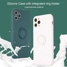 For iPhone X / XS Solid Color Liquid Silicone Shockproof Full Coverage Protective Case with Ring Holder(Beige) - 3