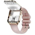 X9 1.85 inch Square Screen 2 in 1 Bluetooth Earphone Smart Watch(Gold Pink) - 3