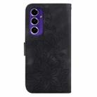 For Samsung Galaxy S24 FE 5G Lily Embossed Leather Phone Case(Black) - 3