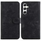 For Samsung Galaxy S25+ 5G Lily Embossed Leather Phone Case(Black) - 1