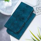 For Samsung Galaxy S25 Edge 5G Lily Embossed Leather Phone Case(Dark Blue) - 2