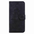 For Samsung Galaxy S25 Edge 5G Lily Embossed Leather Phone Case(Black) - 3