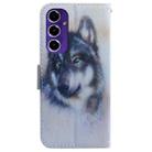 For Samsung Galaxy S24 FE 5G Coloured Drawing Flip Leather Phone Case(White Wolf) - 3