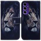 For Samsung Galaxy S24 FE 5G Coloured Drawing Flip Leather Phone Case(Lion) - 1