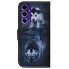 For Samsung Galaxy S24 FE 5G Coloured Drawing Flip Leather Phone Case(Wolf and Dog) - 3