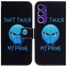 For Samsung Galaxy S24 FE 5G Coloured Drawing Flip Leather Phone Case(Anger) - 1