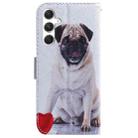 For Samsung Galaxy S25 5G Coloured Drawing Flip Leather Phone Case(Pug) - 3