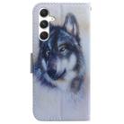 For Samsung Galaxy S25+ 5G Coloured Drawing Flip Leather Phone Case(White Wolf) - 3