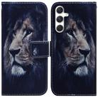 For Samsung Galaxy S25+ 5G Coloured Drawing Flip Leather Phone Case(Lion) - 1