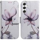 For Samsung Galaxy S25+ 5G Coloured Drawing Flip Leather Phone Case(Magnolia) - 1