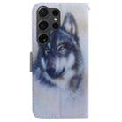 For Samsung Galaxy S25 Ultra 5G Coloured Drawing Flip Leather Phone Case(White Wolf) - 3