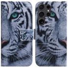 For Samsung Galaxy S25 Ultra 5G Coloured Drawing Flip Leather Phone Case(Tiger) - 1