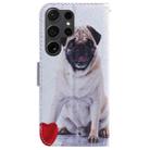 For Samsung Galaxy S25 Ultra 5G Coloured Drawing Flip Leather Phone Case(Pug) - 3