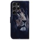 For Samsung Galaxy S25 Ultra 5G Coloured Drawing Flip Leather Phone Case(Lion) - 3
