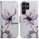 For Samsung Galaxy S25 Ultra 5G Coloured Drawing Flip Leather Phone Case(Magnolia) - 1