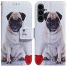 For Samsung Galaxy S25 FE 5G Coloured Drawing Flip Leather Phone Case(Pug) - 1