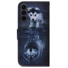 For Samsung Galaxy S25 FE 5G Coloured Drawing Flip Leather Phone Case(Wolf and Dog) - 3