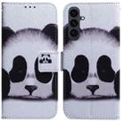 For Samsung Galaxy S25 FE 5G Coloured Drawing Flip Leather Phone Case(Panda) - 1