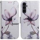 For Samsung Galaxy S25 FE 5G Coloured Drawing Flip Leather Phone Case(Magnolia) - 1