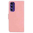 For Samsung Galaxy S24 FE 5G Skin Feel Pure Color Flip Leather Phone Case(Pink) - 3